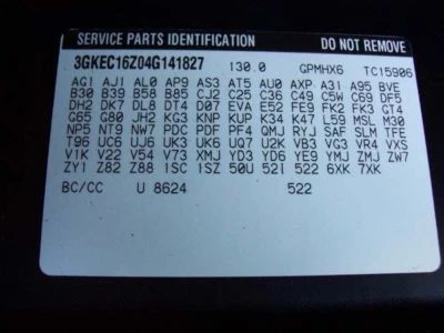 00 01 02 03 04 05 TAHOE RUEDA BUJE COJINETE CONJUNTO DELANTERO 4X2 OEM 355259 Foto 1 de 4