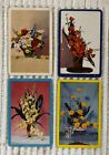 4 Vintage Playing Cards ~ Mid Century Modern ~ Flower Arrangements ~ Swaps