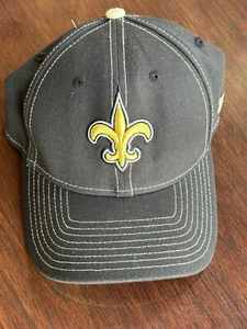 NFL Saints Baseball Cap Small-Medium New Era Black w/ White Stitching - Bild 1 von 8