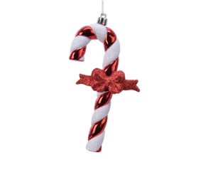 Deko Weihnachtsanhänger Zuckerstange Christbaumschmuck bruchsicher rot weiß - Bild 1 von 1