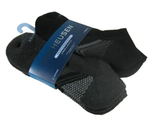 6 Pairs Van Heusen Men's Low Cut Socks Black Gray For Shoe 6-12.5 Stretch - Picture 1 of 3