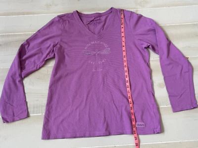 Camiseta Life is Good Crusher "con ala valiente ella vuela" Top Camisa Talla M Mujer Foto 1 de 4