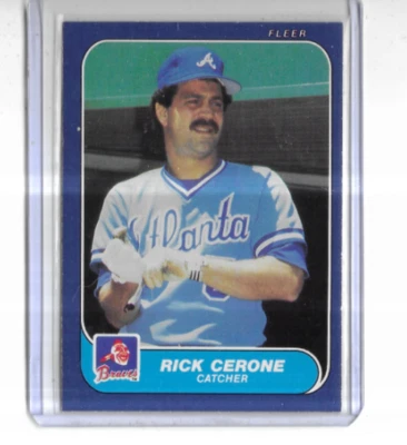 1986 Fleer #511 Rick Cerone Atlanta Braves - Image 1 of 2