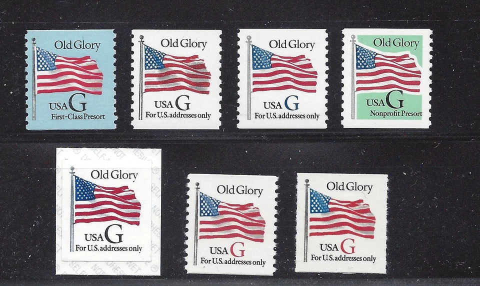 US Scott # 2886B, 2888, 2889, 2890, 2891, 2892, & 2893 "G" Rate Coil MNH Singles - Image 1 of 1