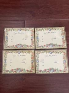 Lot Of 4 New Caspari Pines & Porcelain Invitations Invites 40 Cards - Picture 1 of 9