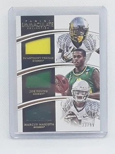 Marcus Mariota Joe Young Thomas 2015 Immaculate - TRIPLE PATCH - Oregon Ducks - Picture 1 of 2