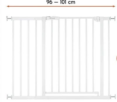 Hauck Türschutzgitter Open N Stop 2 Set inkl. Verlängerung 21 cm, 96 bis 101 cm - Bild 1 von 3