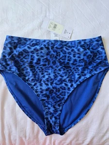 George blue animal print high waisted bottoms UK 12 BNWT - Picture 1 of 2