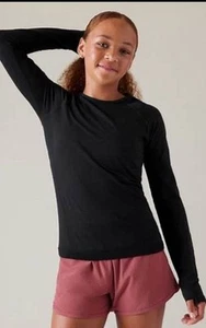 Athleta Girl Power up seamless top- xl/14- black- nwt - Picture 1 of 3
