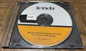 Tenda Wireless Network Adapter W/ Cap And Install Disc (Version 4.0) USED - Picture 1 of 2