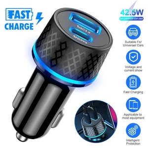 Chargeur Voiture 42W Smart USB PD Adaptateur Charge Rapide LED pour iPhone 12 11 Pro Max - Photo 1 sur 11