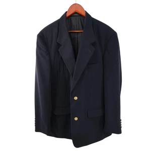 LL Bean Mens Blazer Size 42 Regular Navy Blue Gold Buttons Sport Coat 42R - Picture 1 of 12