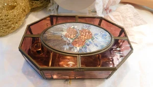 Joyero de música Via Vermont octágono vitral latón "Somewhere out There" - Imagen 1 de 11