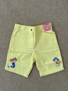 Gymboree Yellow Bermuda Shorts with Embroidered Mermaids, Size 7, NWT - Picture 1 of 7