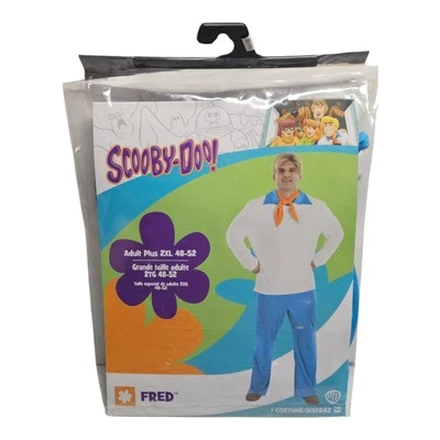 Disfraz de Halloween Scooby Doo para hombre adulto Plus 2XL 48-52 FRED Juegos con disfraces.  3 piezas NUEVO Foto 1 de 2