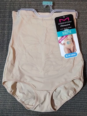 Maidenform Flexees Sculpts Womens Small High Waist Brief Underwear Ultra Firm - Image 1 of 4