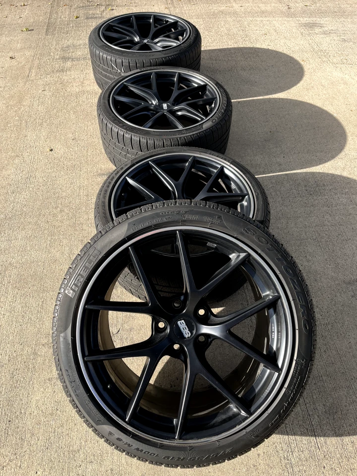 Winterreifen Winterräder BMW M3 F80 / M4 F82 19 Zoll BBS schwarz  Anfahrschutz - Bild 1 von 4