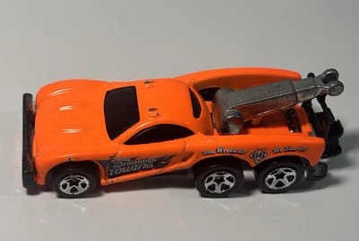 Remolque de demolición naranja brillante Tow Jam 1997 Hot Wheels vintage hecho en Tailandia Foto 1 de 4