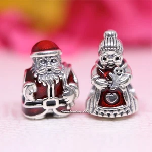 Pandora Silber St Nick Santa & Mrs Santa Claus Charm Geschenkset 791231ENMX - Bild 1 von 4