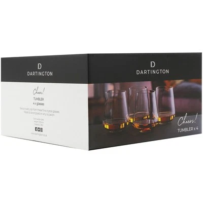 DARTINGTON CRYSTAL Dartington Tumblers Crystal Cheers! 480ml Set of 4