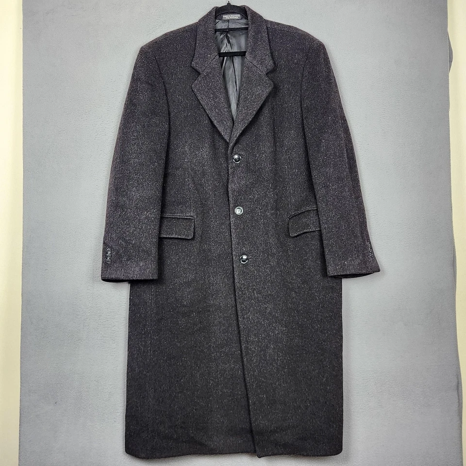 Abrigo de Colección Allyn Saint George Para Hombre 42 Abrigo de Lana Carbón 3 Botones Años 90 Foto 1 de 4
