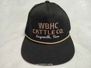 Whiskey Bent - WBHC CATTLE CO. - UNISEX Sombrero/Gorra Negro - Leagueville, Texas - Imagen 1 de 5