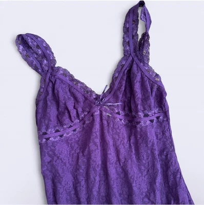 Mini Vestido Morgan Taylor Íntimo Púrpura Encaje Transparente Talla L Foto 1 de 4