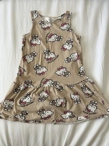 H&M x Sanrio 8-10y Hello Kitty Print Beige Dress Girl’s Sleeveless Sundress CUTE - Picture 1 of 3