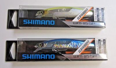 Lot of 2 Shimano World Minnow FLASH BOOST Jerkbait (WM115SPER and WM115SPCS) - Image 1 of 4
