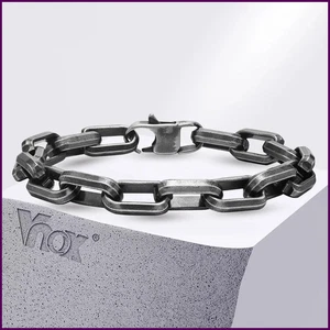 Vnox Punk schwere rechteckige Gliederkette Armbänder für Männer Teens Jungen, Vintage. - Bild 1 von 28