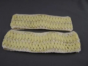 set of 2 Cream crochet soft headband Stretch Elastic 2" wide sport comfortable - Picture 1 of 4