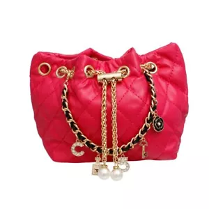 Mini Bucket Tasche Fuchsia Quilted Gold Camellia Luxe - Bild 1 von 4