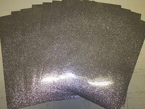 Silver Glitter Flake Vinyl, 8 inch x 12 inch (12 count) - Picture 1 of 4
