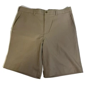 PGA Tour Golf Shorts Mens 34 Bermuda Beige Flat Front - Picture 1 of 12