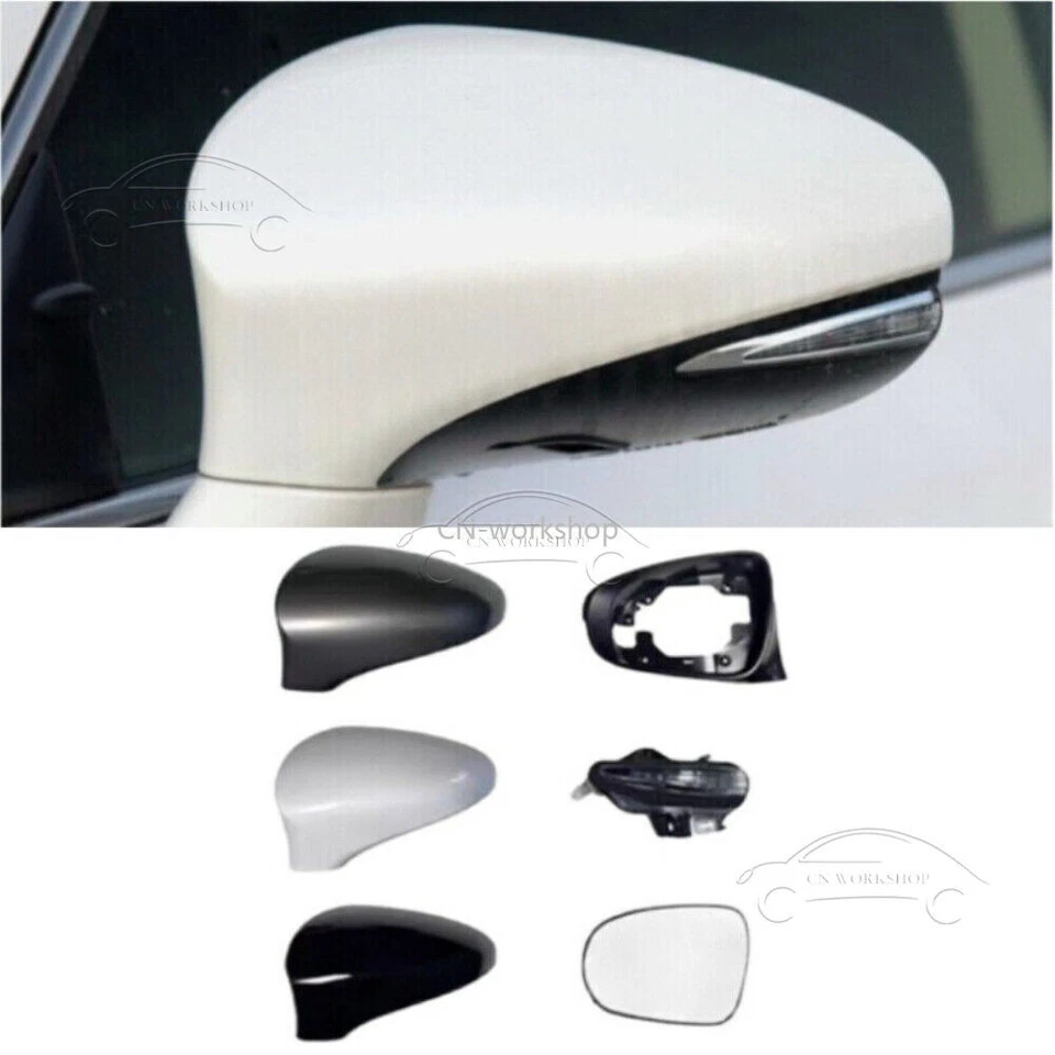 Side Mirror Cover Cap Lamp Lower Cap & Mirror Fram For Lexus CT200h 2011 ~ 2018 - Imagem 1 de 4