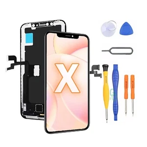 For iPhone X LCD Screen Replacement 3D Touch Digitizer Display Assembly Black UK - Picture 1 of 16