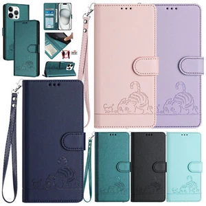 Kartenetui Wallet Leder Handy Hülle Cover für iPhone 16 15 Pro Max 14 13 12 XR - Bild 1 von 96