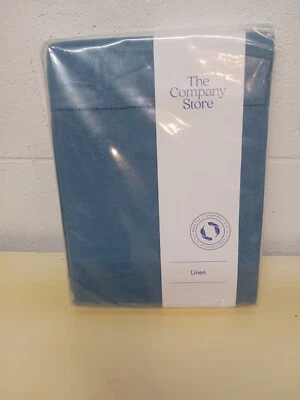 Cortina de ducha de lino relajado azul denim transpirable Legends Hotel Premium  Foto 1 de 4