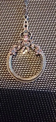 复古 1928 金色放大镜 Lucite 串珠项链 — 第 1/3 张图片