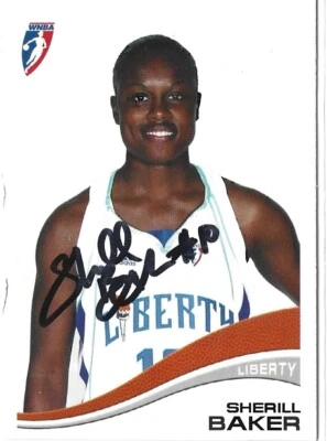 Sherill Baker Autographed 2007 WNBA Enterprises Card #62 New York Liberty - Image 1 of 3