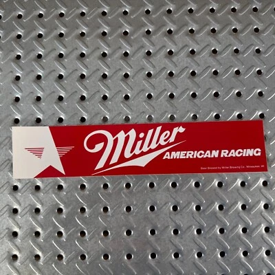 Vintage Miller American Racing Indy 500 Bumper Sticker 1990's 11” x 2.25” - Image 1 of 4