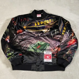 Supreme Mitchell & Ness Blimp Logo Stadium Jacket AOP Black Men's Size Large - Picture 1 of 14