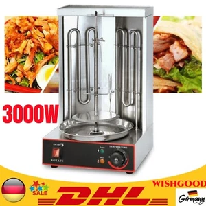2 Brenner Kebap Grill Gyrosgrill Tischgrill Elektro D nergrill D ner 3000W 3KW - Bild 1 von 11