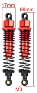 1 x pair of Metal Shock units  98mm Fully Adjustable for RC Car / Truck / Buggy. - Picture 1 of 1