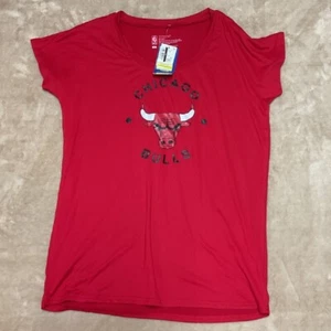 NBA Chicago Bulls Graphic T-Shirt Short Sleeve Top Red Tee Shirt M - Picture 1 of 2