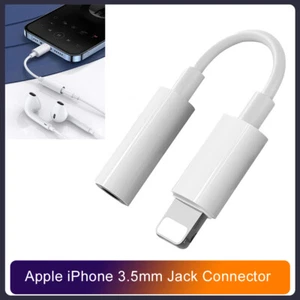 Adapter for i Phone 3.5mm Jack Connector cable Headphone Aux All IOS Device - Picture 1 of 19