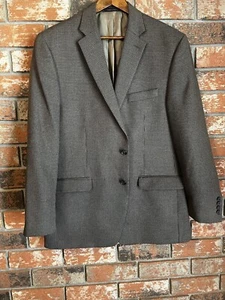 Ralph Lauren LRL Houndstooth Gray Plaid Blazer Corpcore Poly/Rayon Size 44R - Picture 1 of 15