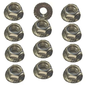 Dadi a flangia inox M10 x 1,25 A2 (x12) - Foto 1 di 1