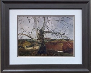 Andrew Wyeth "Pennsylvania Landscape '42" CUSTOM FRAMED Art Americana Rural Farm - Picture 1 of 3