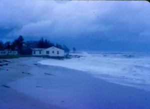 13 vtg 35mm slides Fort FT Pierce Florida beach houses woman swimsuit flooding - Picture 1 of 13